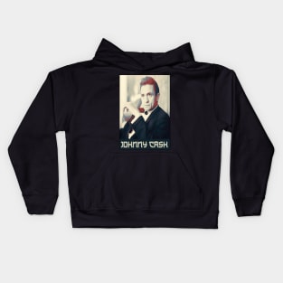 Black styles Johnny Cash Kids Hoodie